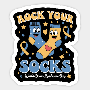 Rock Your Socks World Down Syndrome Awareness Day Sticker
